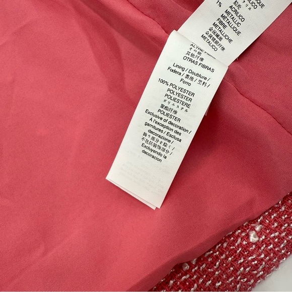 NWT Gap Kids Girls Boucle Jacket Pink White 2 Snap Closure 2 pockets Size XXL - Picture 6 of 11